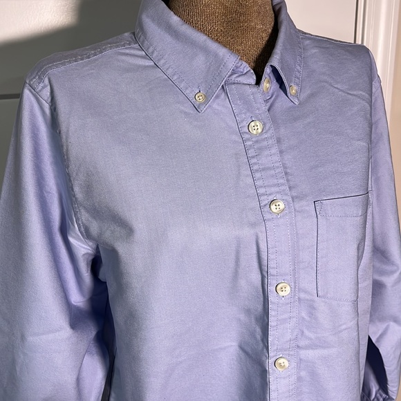 LLBean Women’s Oxford Shirt 3/4 sleeves Size S - Picture 2 of 8